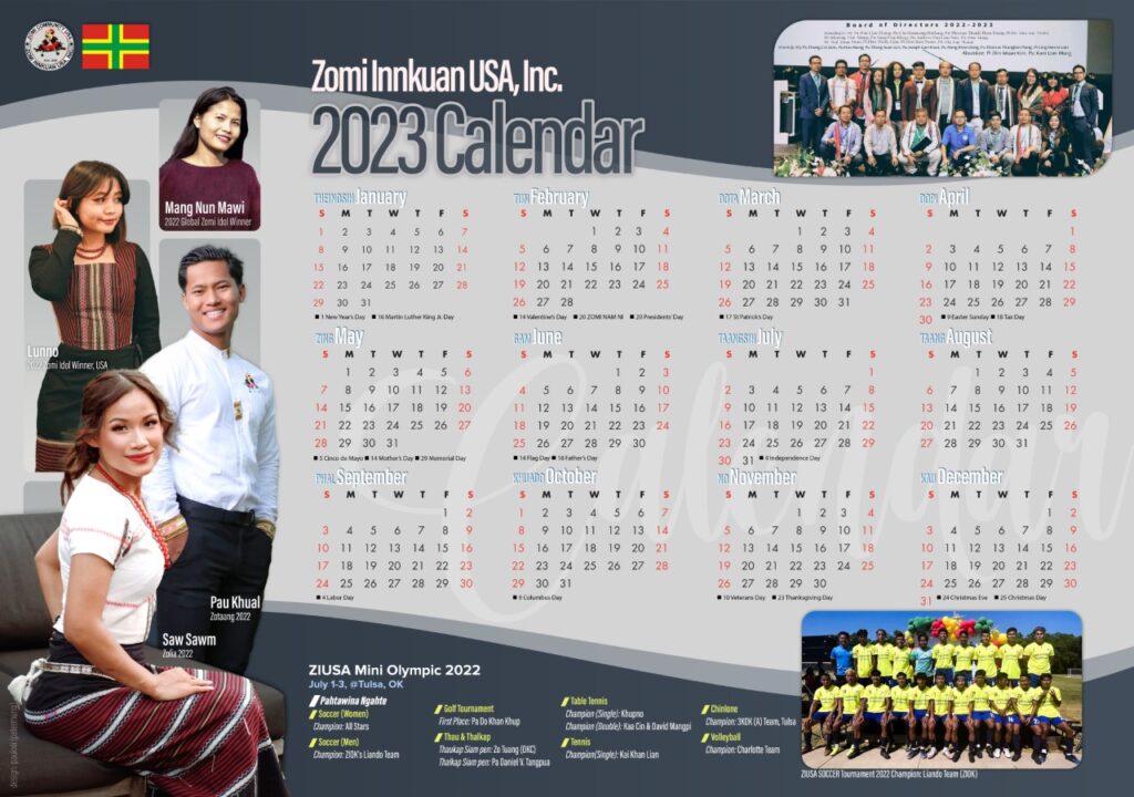 2023 ZIUSA Calendar